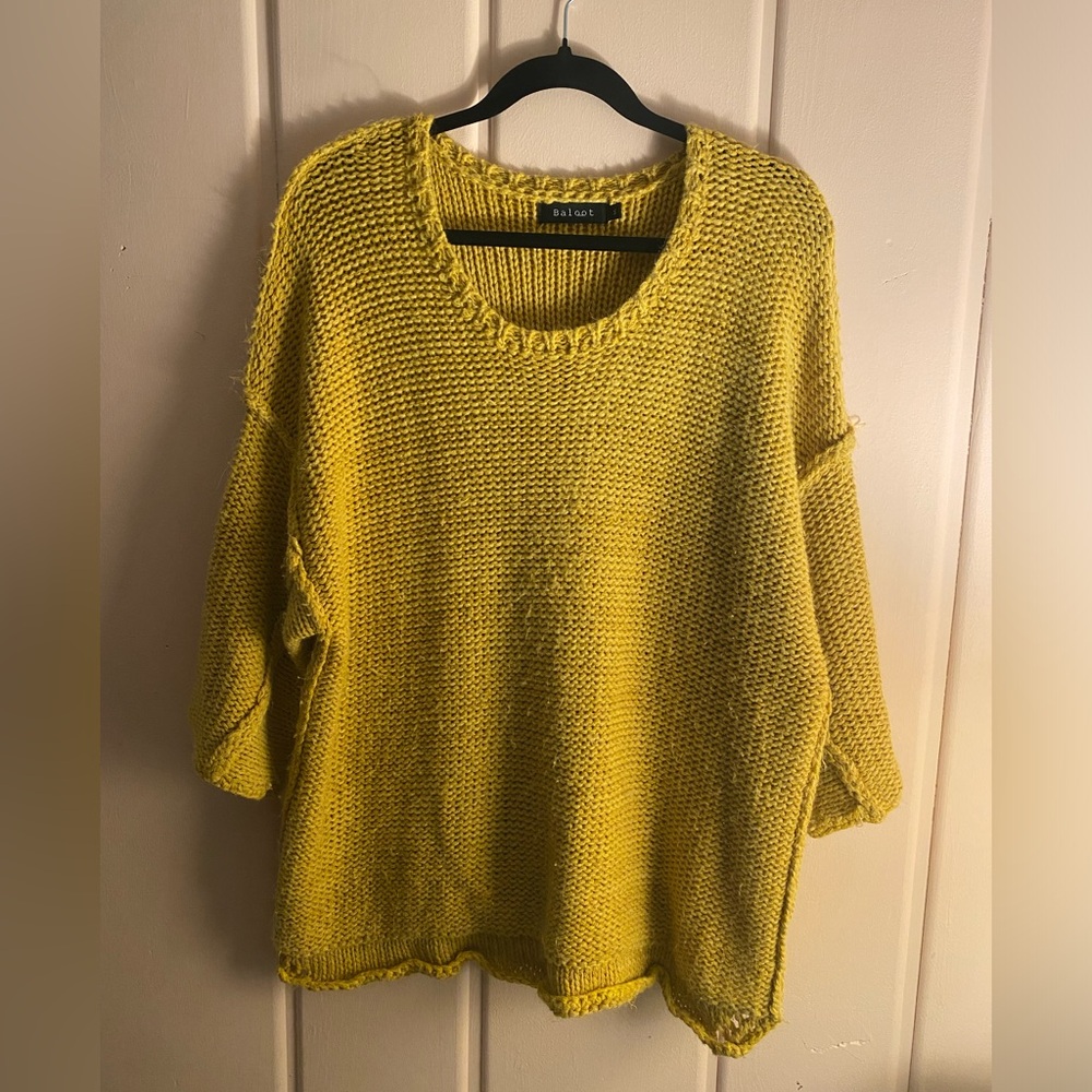 Baloot Free People Mustard Yellow oversized Sweater